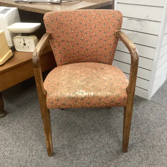 Vintage Oak Armed Lounge Chair