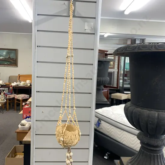 Hanging Shell & Pottery Planter