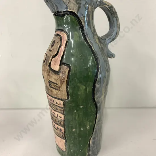 Handmade Pottery Jug, H30cm 'Julian' On Base