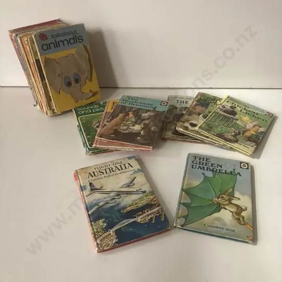 Lot of 22 Ladybird Books Includes 1950 The Green Umbrella, "Flight One: Australia" 1st Ed 1958 Hardcover Etc