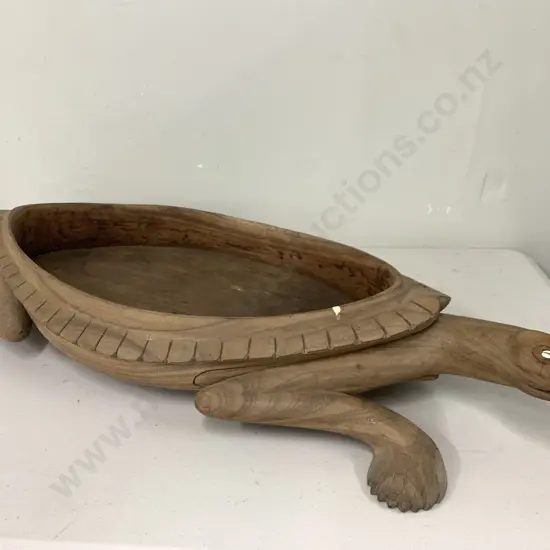 New Guinea Hand Carved Bowl In Turtle Shape