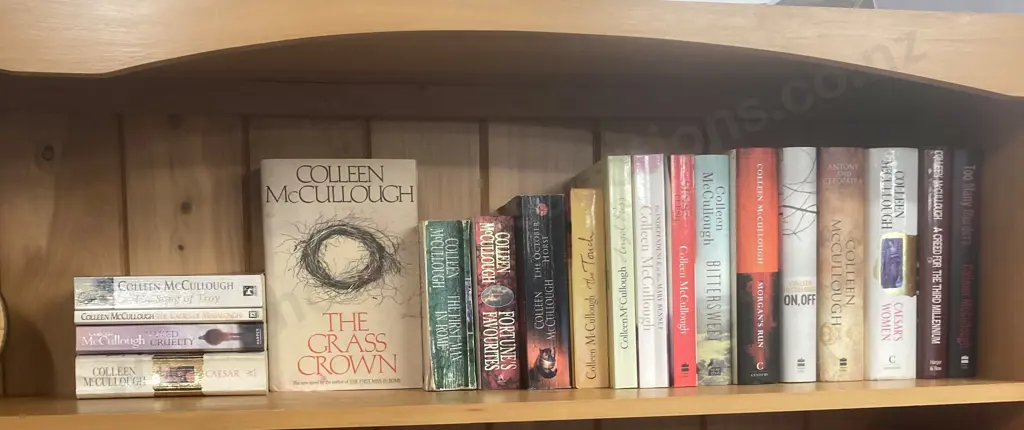 Lot of Colleen McCullough Books Including The Grass Crown Signed By The Author Image 1++
