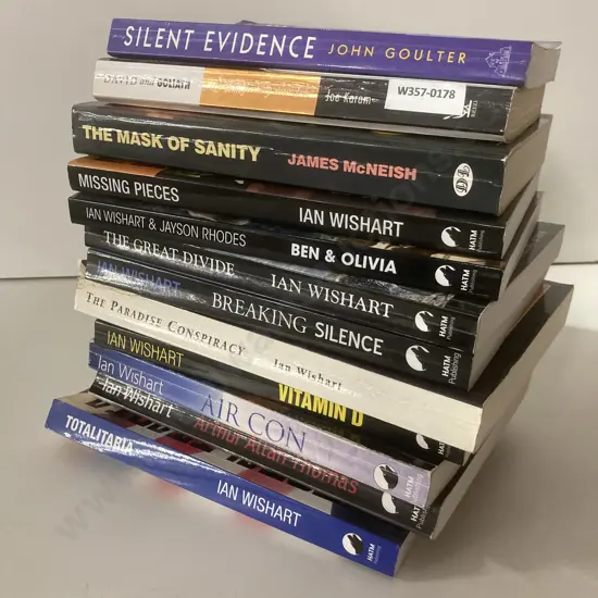 Lot of 9 Books,  Ian Wishart, Goulter, McNeish & Karam