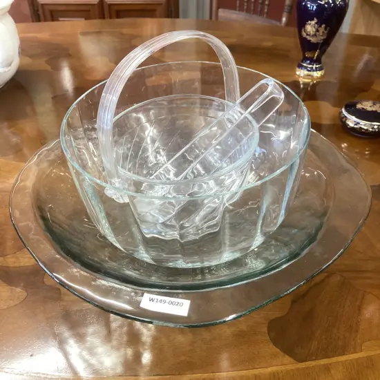 Glass Bowls x 2 With Ice Bucket