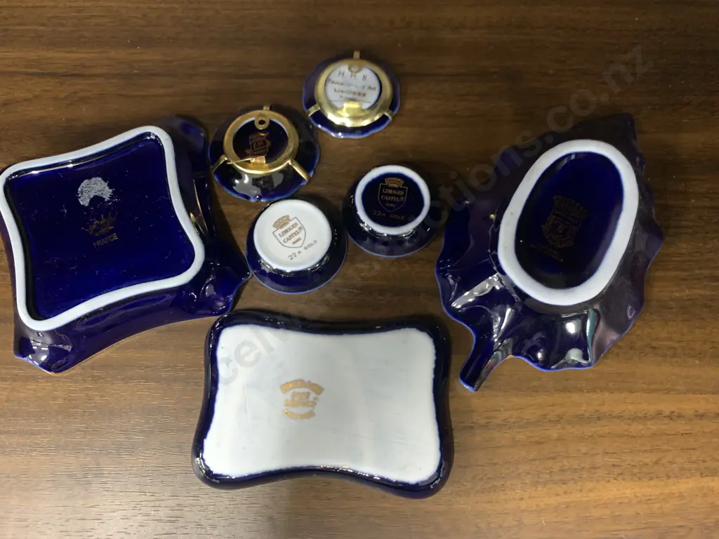 Assortment of Vintage Limoges Items, Leaf Dish, Ashtray, Display Plates Etc Image 1++