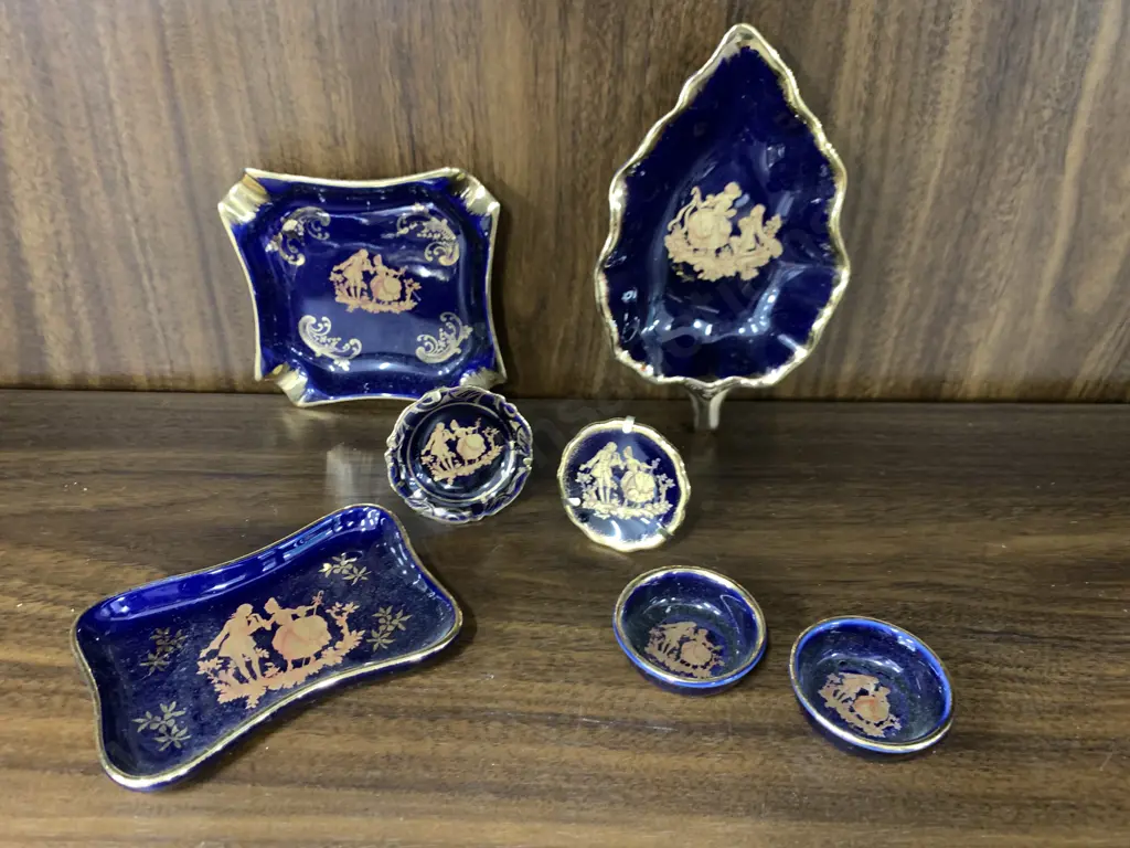 Assortment of Vintage Limoges Items, Leaf Dish, Ashtray, Display Plates Etc Image 1++