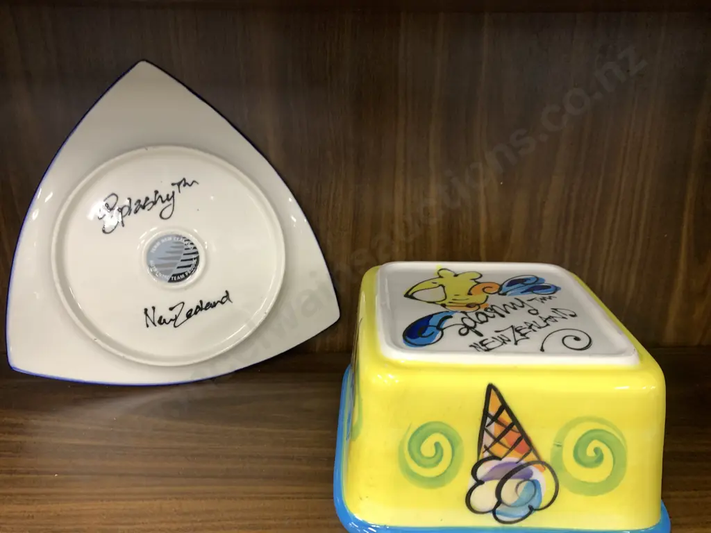 Splashy Platter NZ Team New Zealand 2003 (Authentic Team Product) with 2 Litre Icecream Serving Dish Image 1++