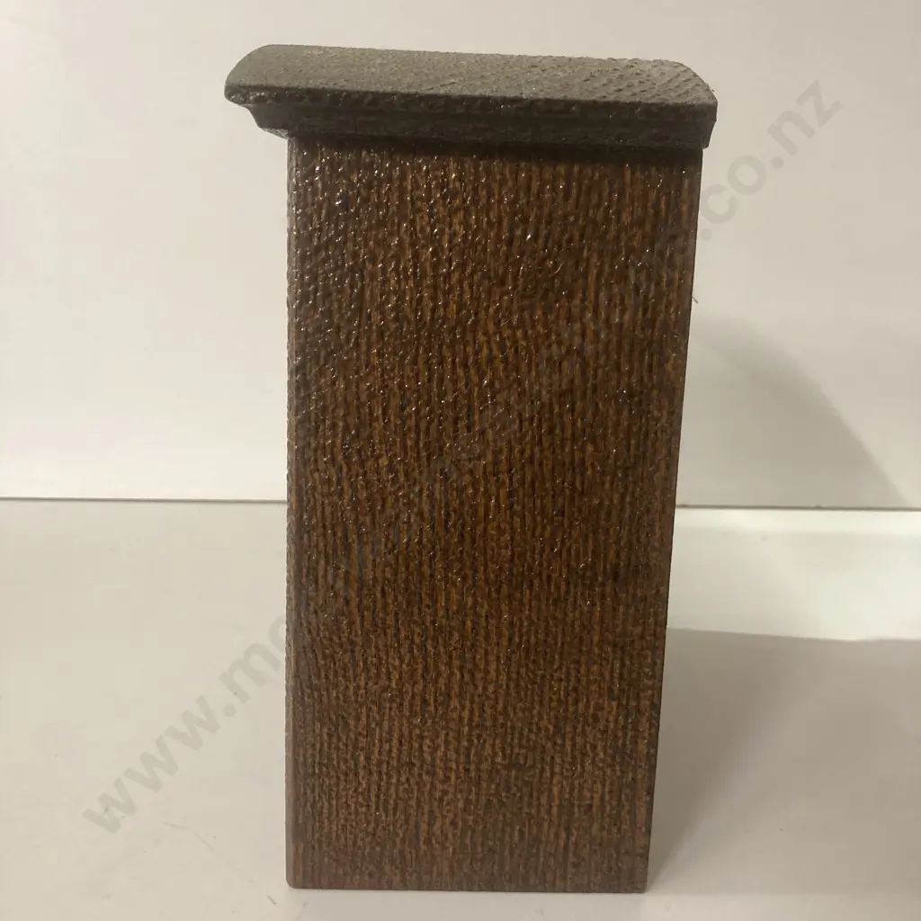 Vintage Art Deco WM.L.Gilbert Clock.Co (USA) Wooden Cased Chiming Mantle Clock With Key Image 1++