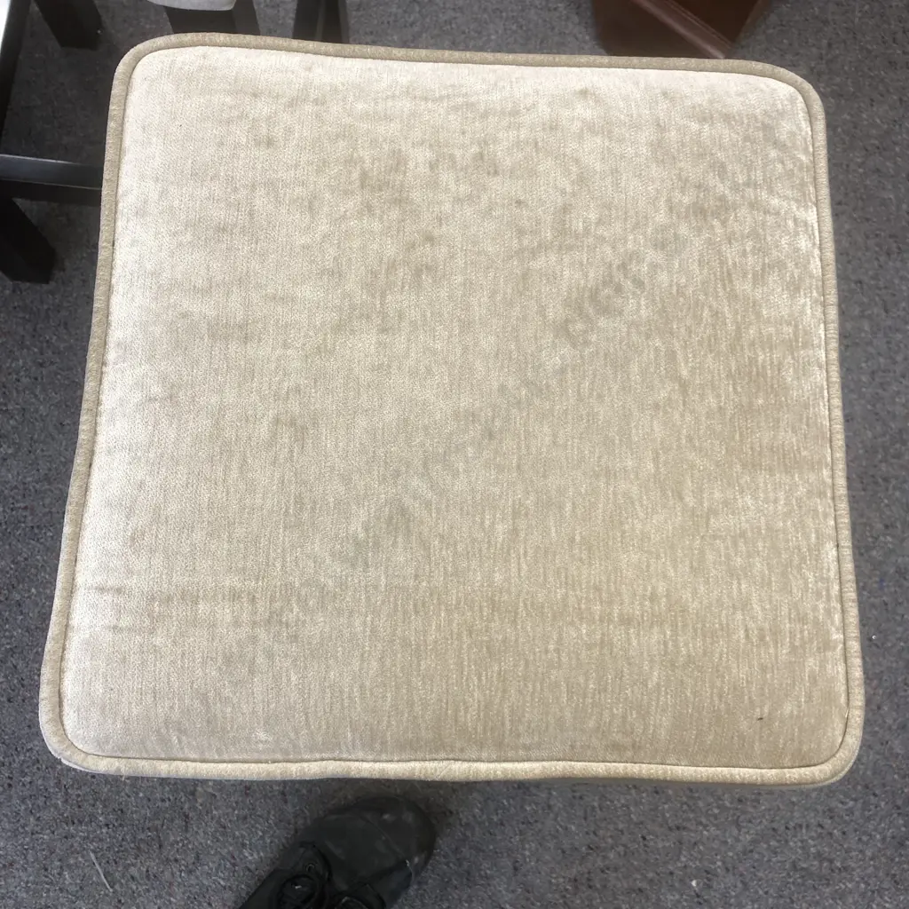 Pair of Barstools, Cappuccino Colour Upholstery, H68 W38 D38cm Image 1++