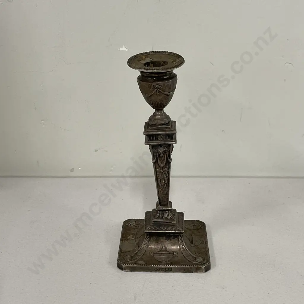 Hallmarked Silver Candle Stick. ECO Crown, Lion, q. H20cm Image 1++