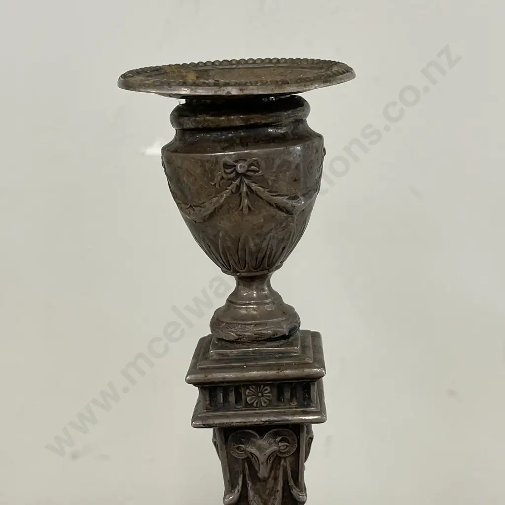 Hallmarked Silver Candle Stick. ECO Crown, Lion, q. H20cm Image 1++
