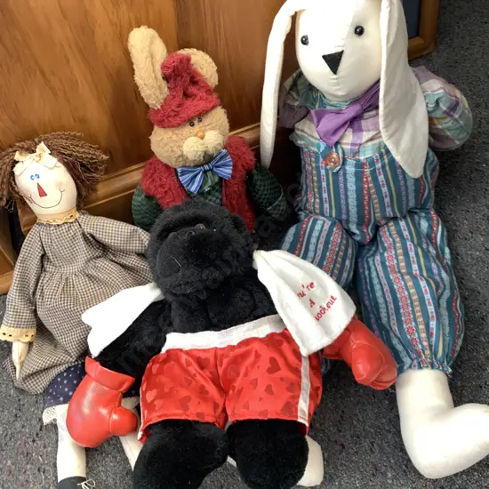 Assortment of Vintage Soft Toys