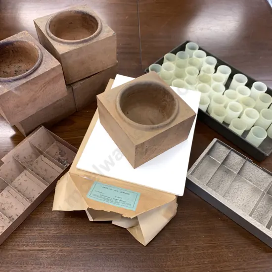 Assortment of Vintage Bank Coin Containers, Money Trays, Wooden Coin Holders & BNZ Paper