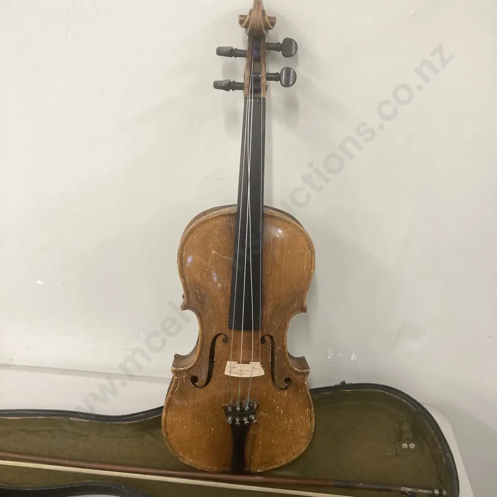 19th Century Antique HOPF Violin With Bow & Case, c1840-1860, Full Size 4/4, HOPF Klingenthal Image 1++