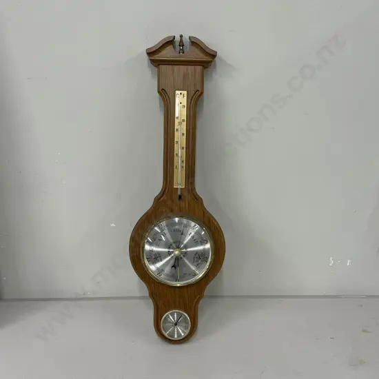 West German Wood Framed Barometer. H56cm