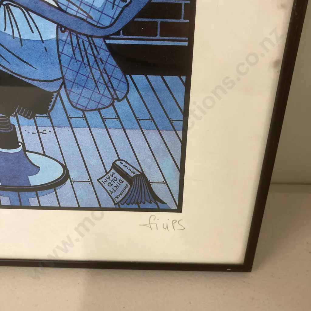 Framed Glazed Art Moderne Signed Print 'Private Eye' 60 x 40cm Image 1++