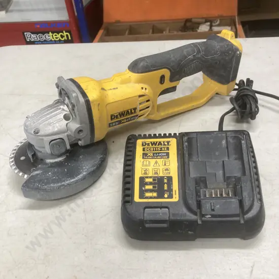 DeWalt DCG412 18V 125mm Angle Grinder Skin & DCB115-XE 10.8/14.4/18V Type 1 Charger
