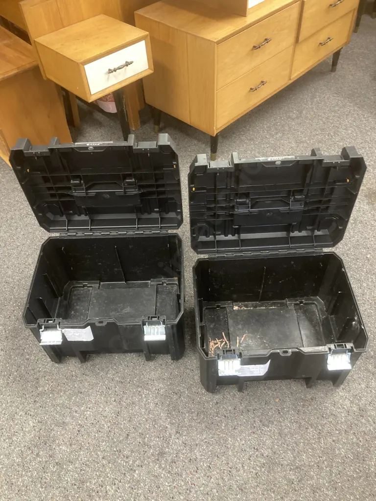 Pair of DeWalt TSTAK Deep Boxes Image 1++