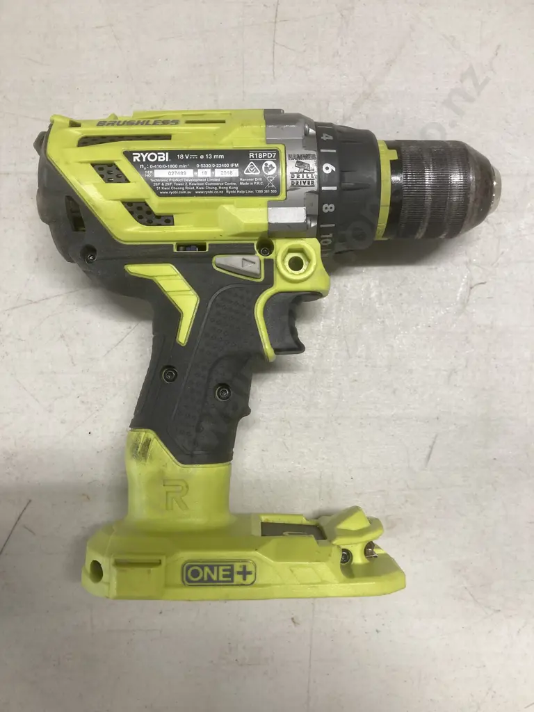 Ryobi R18PD7 18V Brushless Hammer Drill Driver Skin Image 1++