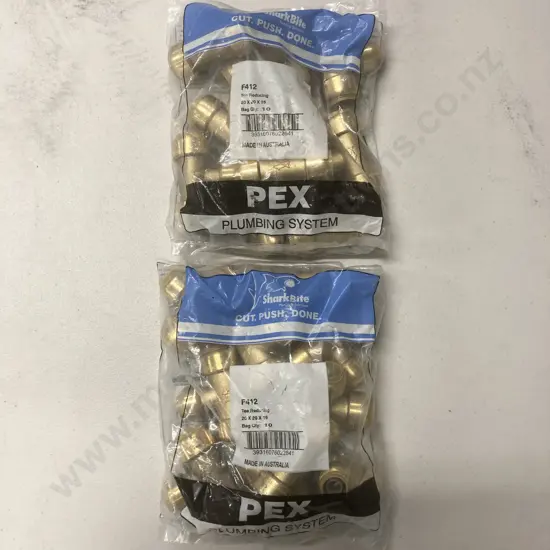 Lot of SharkBite F412 Tee Reducing 20 x 20 x 16, 2 Bags of 10