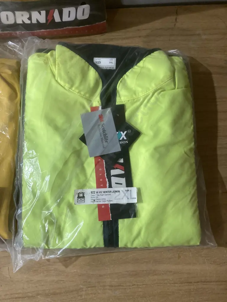 Lot of 922 Hi Viz Winter Jerkin, Tornado Coveralls, Sz 2XL & Sz L PVC Trousers Image 1++
