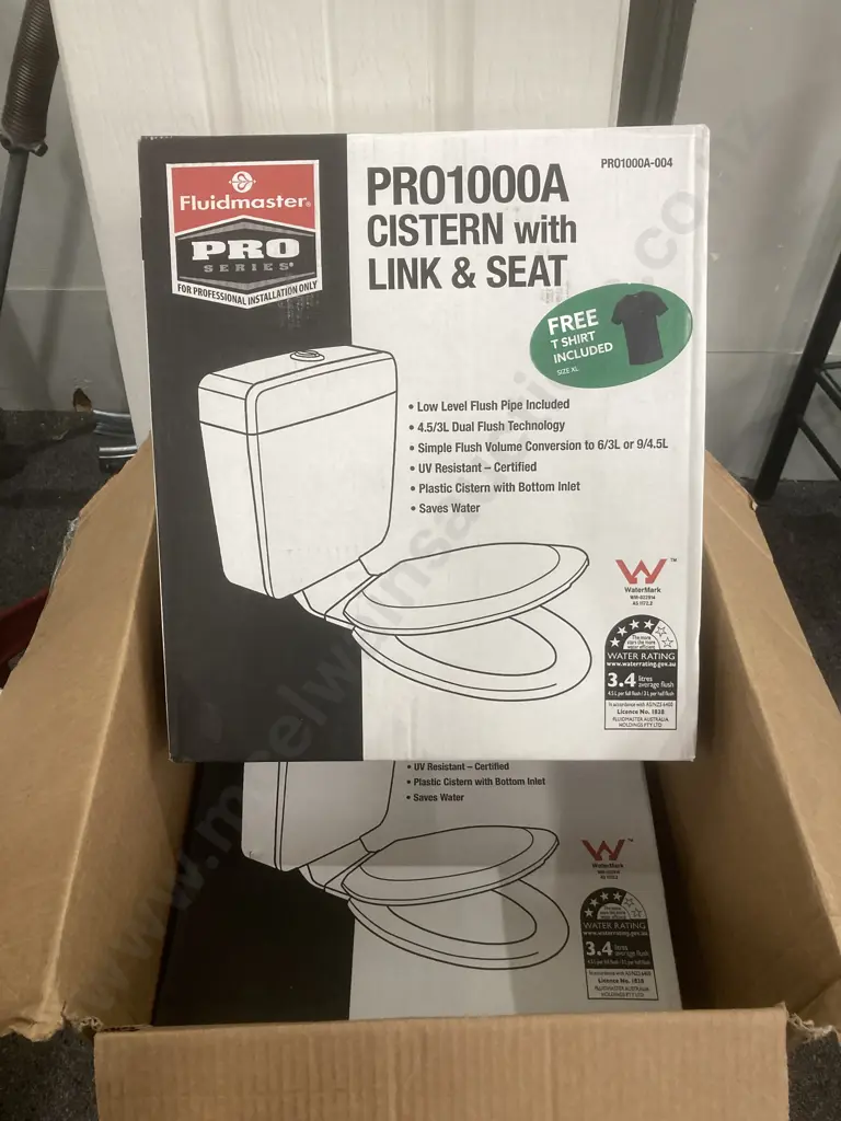 Lot of 3 New Fluidmaster Pro1000A-004 Cistern With Link & Seat Image 1++