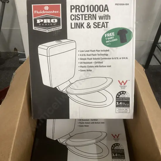 Lot of 3 New Fluidmaster Pro1000A-004 Cistern With Link & Seat