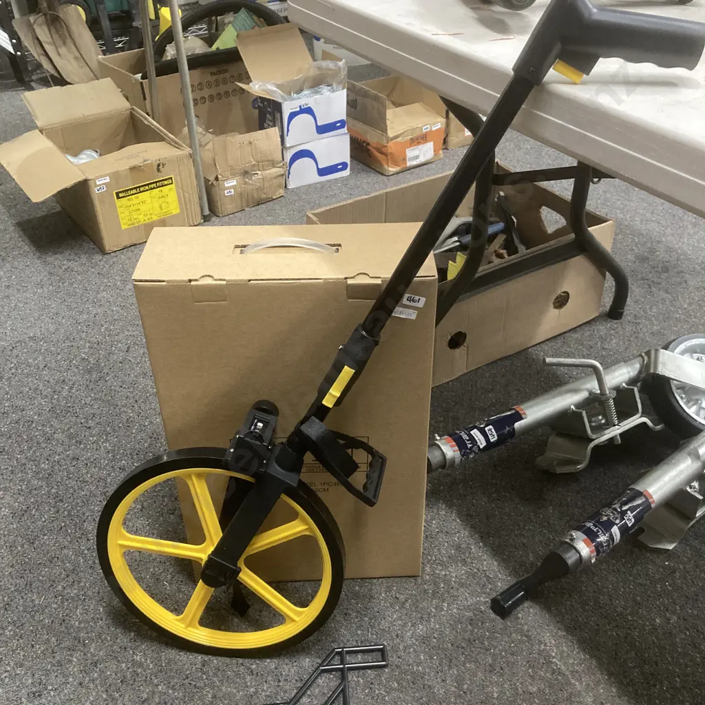 New 12" Measuring Wheel with Carry Bag, 320mm Dia wheel, no stand, records up to 9999m, folds down to 510mm Image 1++