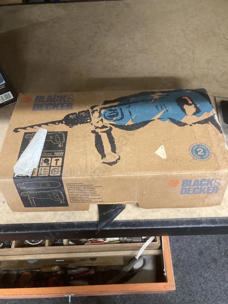 Black & Decker (England) Hammer Drill In Box Image 1++