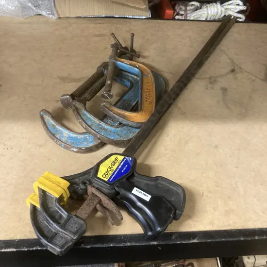 Pair of Quick-Grip Bar-Clamps, Pair of 8" & 1 x 6" Trojan G-Clamps