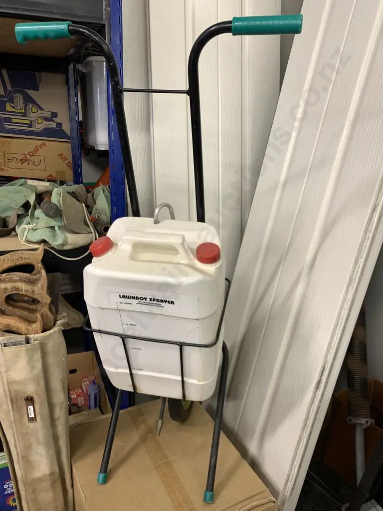 Vintage Lawn Boy Sprayer by Chair Makers, Mobile On Stand Image 1++