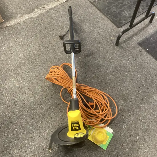 Trimrite TR500/14 Flip Over Electric Line Trimmer, Manual Etc With Heavy Duty Extension Lead