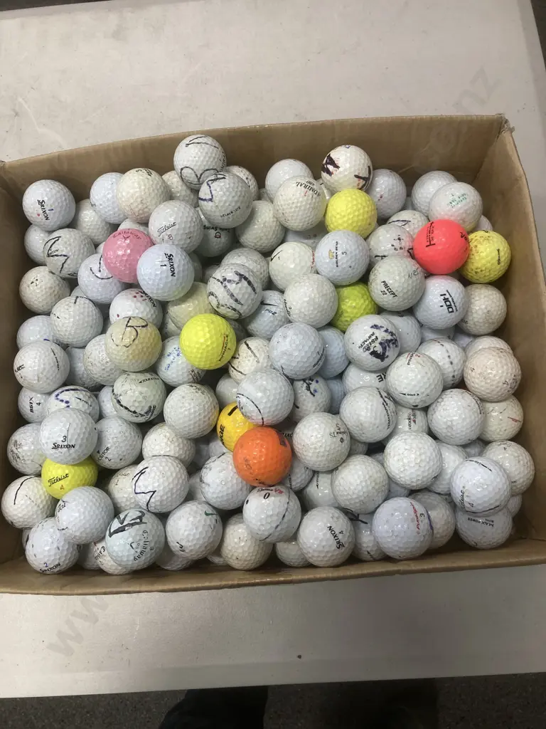 Box lot of Assorted Golf Practice Balls Image 1++