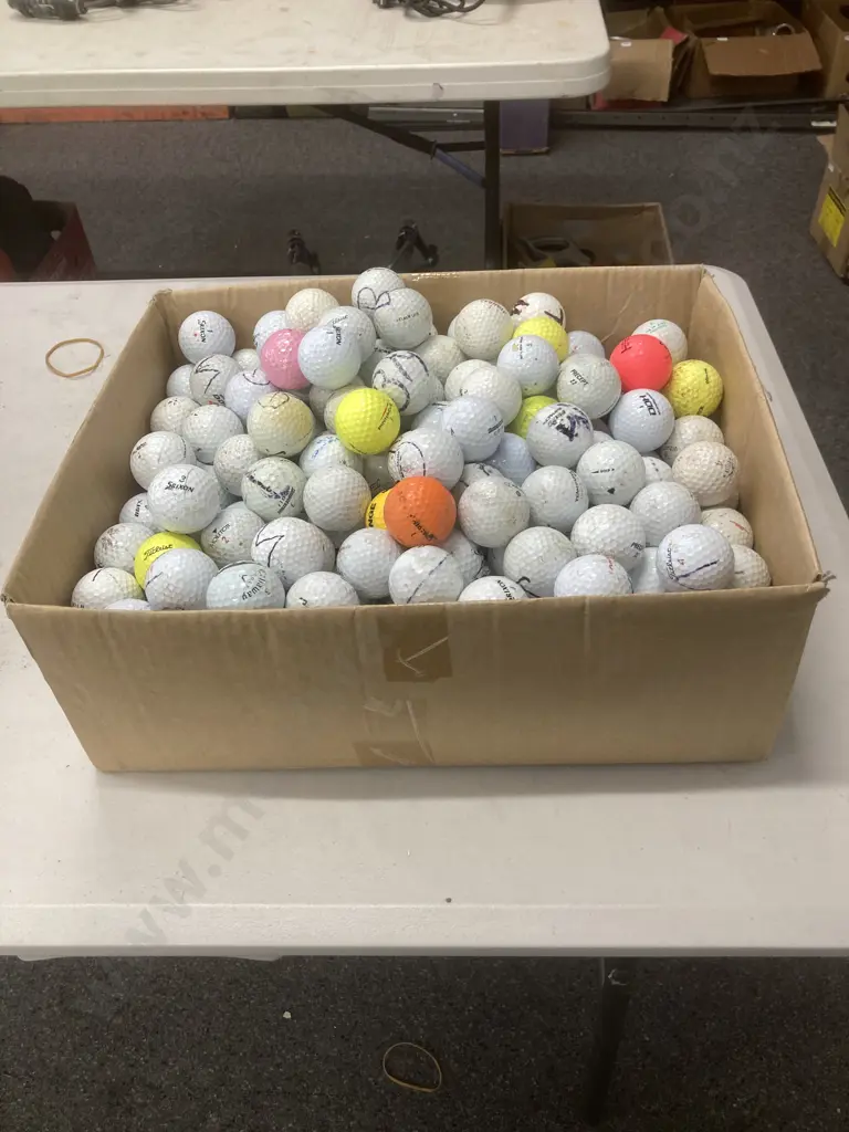Box lot of Assorted Golf Practice Balls Image 1++