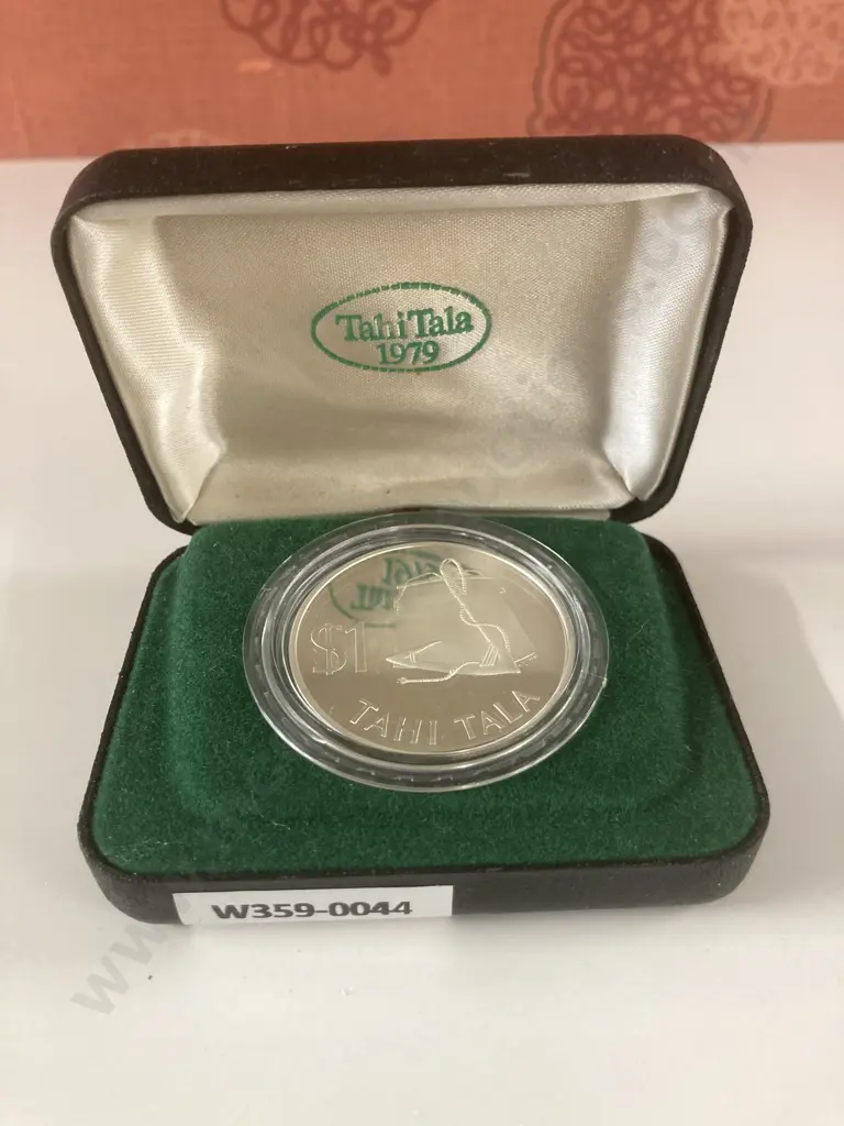1979 TOKELAU $1.00 Tahi Tala Silver Proof Coin In Case Of Issue Image 1++