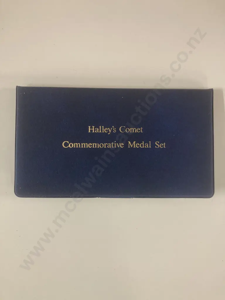 Australia 1986 Halley's Comet Commemorative Medal Set With First Day Cover In Case Of Issue, 24K On Bronze Image 1++