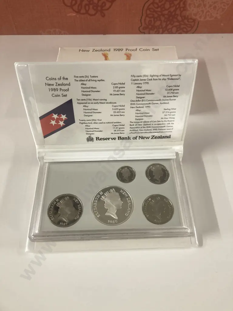 New Zealand 1989' XIVth Commonwealth Games 1990' Proof Coin Set, In Case Of Issue Image 1++