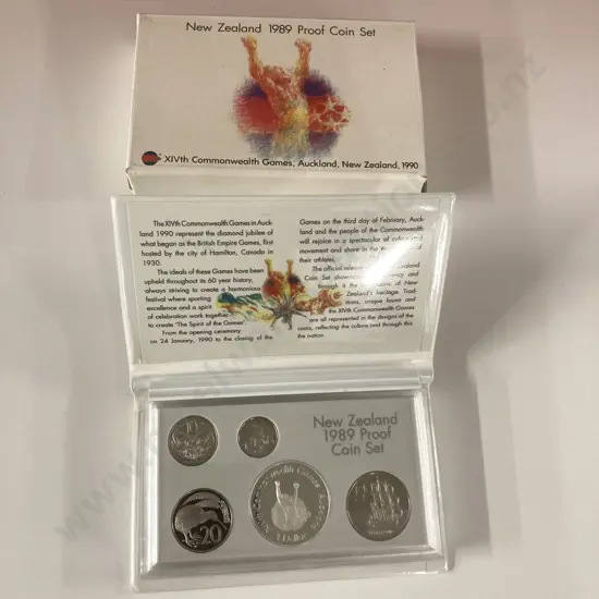 New Zealand 1989' XIVth Commonwealth Games 1990' Proof Coin Set, In Case Of Issue