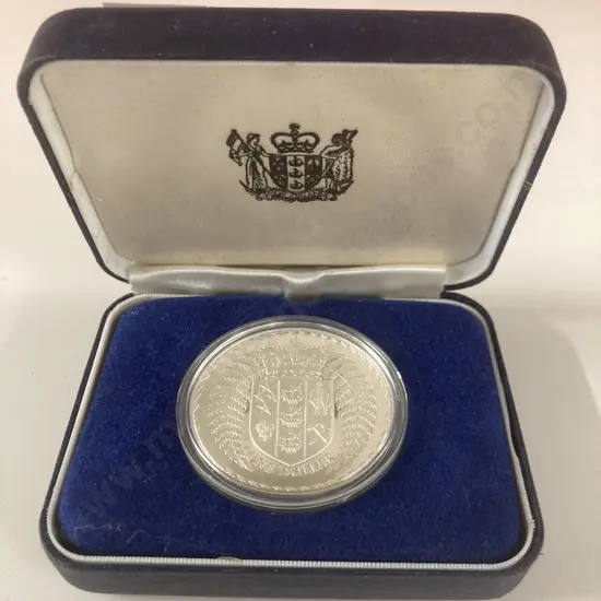 New Zealand 1979 Proof Silver Dollar Coin In Case Of Issue