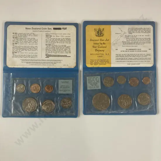 New Zealand 1968 & 1969 Annual Uncirculated Coin Sets