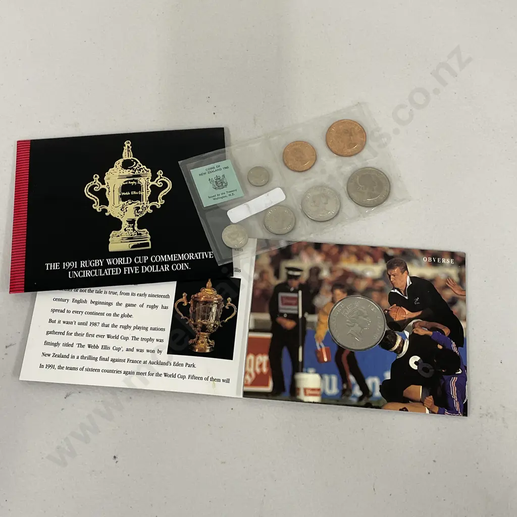 Assorted Commemorative Coins. 1991 Rugby World Cup and Coins of NZ Image 1++