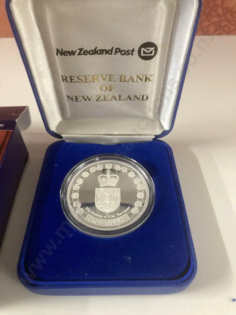 Queen Elizabeth II 80th Birthday 1 oz Silver Proof Coin, New Zealand 2012, In Case Of Issue With COA Image 1++