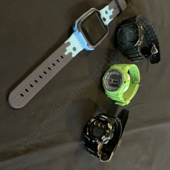 Assorted Watches, Casio, Anko, KSport, & Blue Black Square Watch