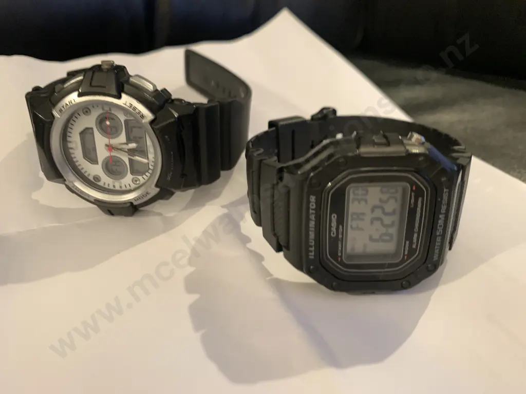 Watches x 2, Black Strap, 1 x Casio , 1 x Digital Image 1++