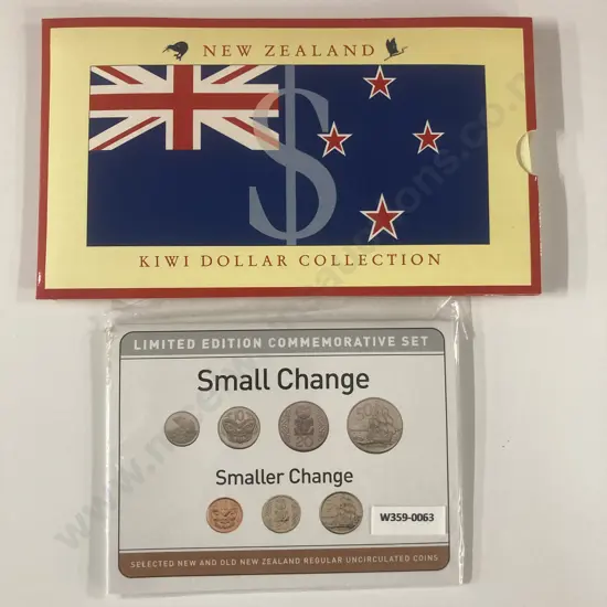 2006 NZ Small Change Smaller Change Uncirculated Set & NZ Kiwi Dollar Collection