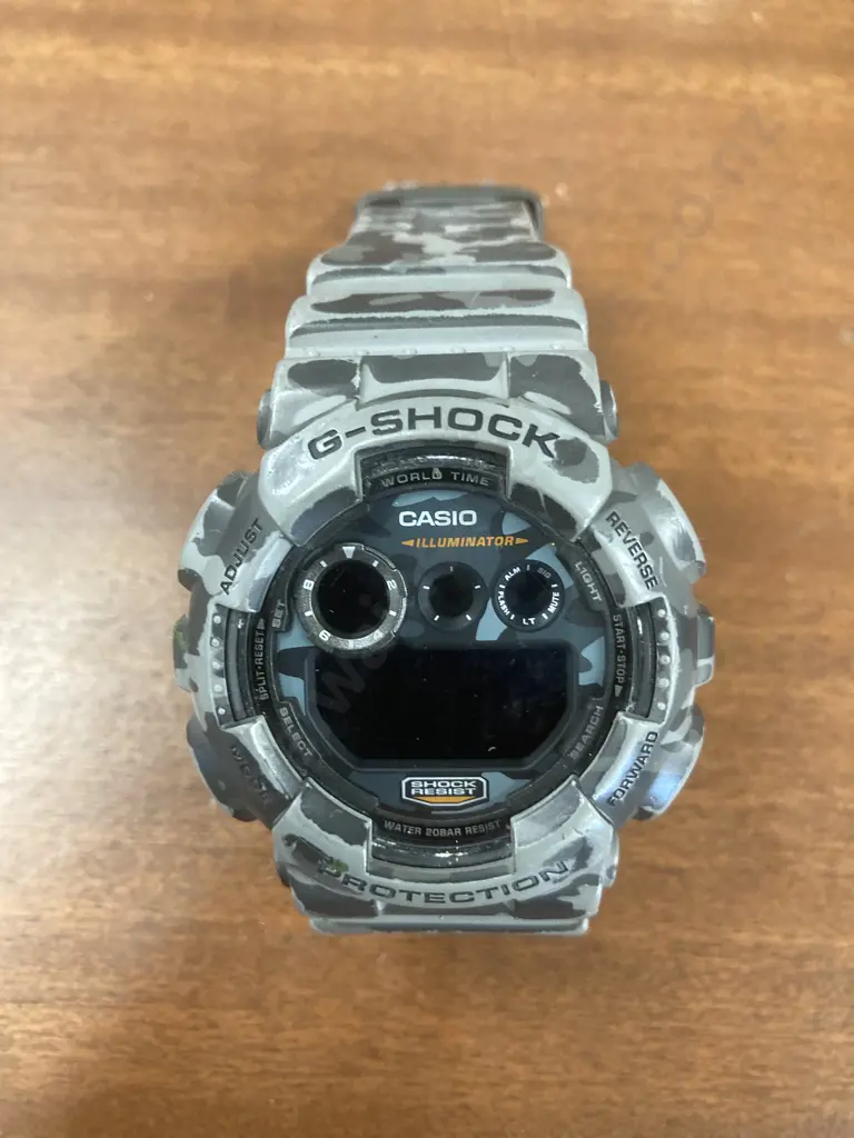 Casio G-Shock Watch 3427, Grey Camo Image 1++