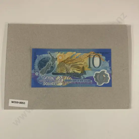 New Zealand 10 Dollars 2000 "Commemorative" Black Serial Number BC 00038584
