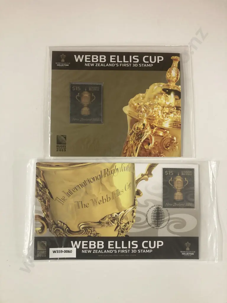 New Zealand 2011 Web Ellis Cup 3D Stamp & 3D Stamp On First Day Cover Image 1++