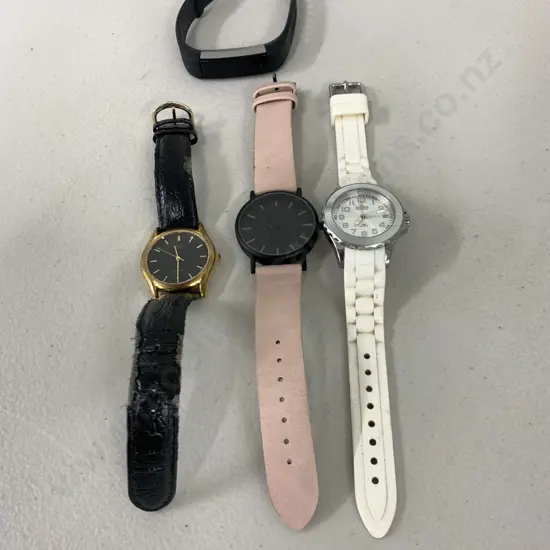 Assortment of Watches, Fitbit, Casio, Elite, Pink Strap Etc