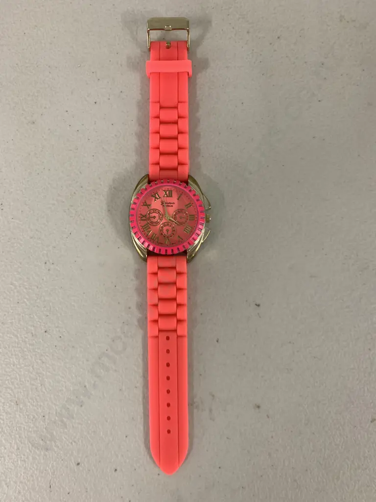 Geneva Watch, Pink Strap & Face Image 1++